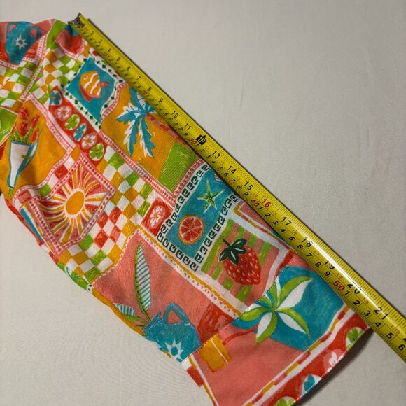 Violet Sky Tropical Patchwork Blouse Women’s 2X Colorful Palm Tree Print Shirt - Picture 11 of 11